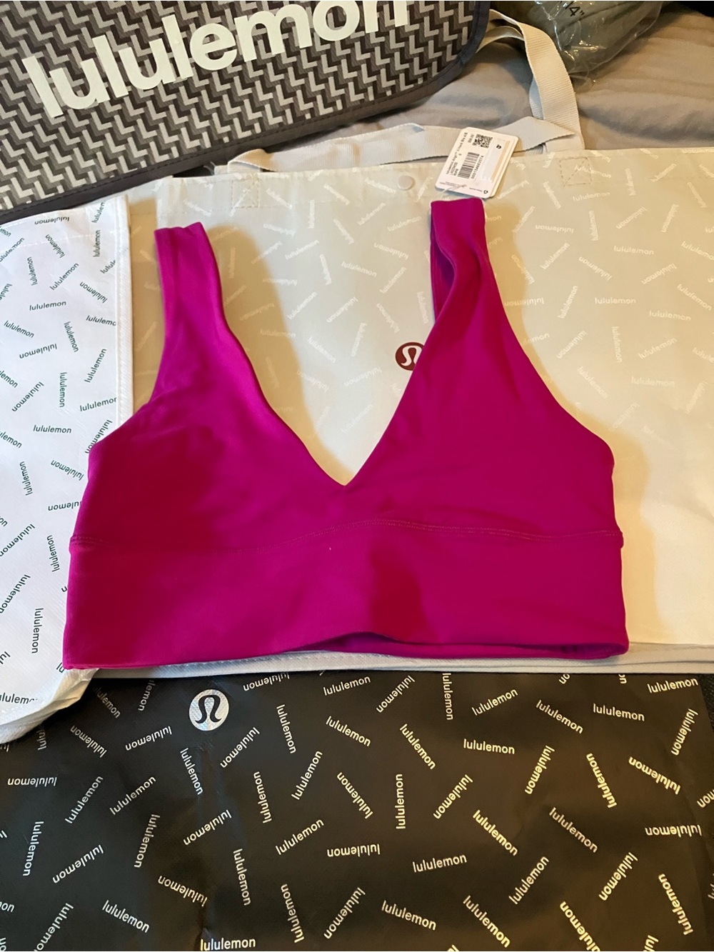 NWT Lululemon Align V-Neck Bra *A/B Cup, Sz 6, Ripened Raspberry